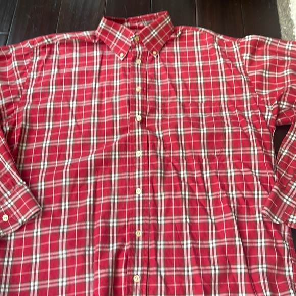 Authentic Mens Burberry Button Up  Red size L - Picture 1 of 7